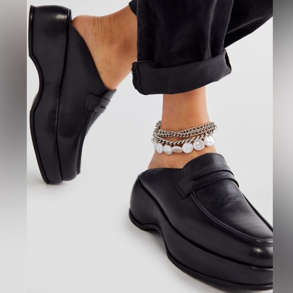 FREE PEOPLE Winston Platform Loafer Mules size 8
